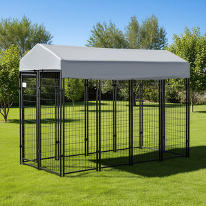 D0100X35FTX <b>Dog</b> Playpen 8x4x6 Ft <b>Outdoor</b> <b>Kennel</b> with Lockable Door for Medium Large <b>Dogs</b> - Product Image 2