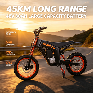 Moto tout-terrain 3000W, batterie au lithium 48V, pliable, légère, moteur central en carbone, frein à disque hydraulique, 3 45 km/h, Y01, batterie longue portée 48V - Product Image 1