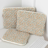 Pochette de protection pour tablette portable taille personnalisée Logo fermeture à glissière rembourré Puffer matelassé Floral pochette de protection pour iPad 11 13 14 15 pouces