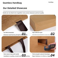 Sacs cadeaux en papier kraft blanc de luxe avec logo personnalisé, poignées en ruban, impression couleur UV dégradable, emballage artisanal recyclable, vente en gros