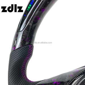 LED viola polvere volante in fibra di carbonio forgiato per VW Volkswagen <span class=keywords><strong>Golf</strong></span> <span class=keywords><strong>7</strong></span> MK7 Tiguan Passat CC Touareg <span class=keywords><strong>accessori</strong></span> auto - Product Image 6