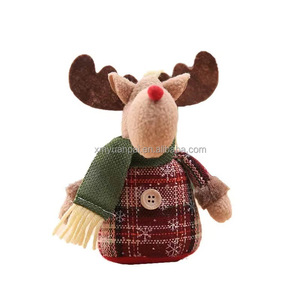 Muñecos de Decoración Navideña Modernos y Ecológicos, Adornos Festivos de Peluche de Pie: Muñeco de Nieve, Reno, Papá Noel para Mesa y Chimenea - Product Image 4