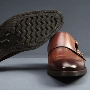 Chaussures pour hommes formelles de style britannique, fabriquées par Mengke, bout carré, cuir véritable, <span class=keywords><strong>boucle</strong></span> à lanière, respirantes, antidérapantes - Product Image 3