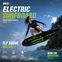 Planche de surf électrique en fibre de carbone de haute qualité, fabriquée en usine, puissante, vitesse maximale de 62 km/h