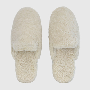 Dép nữ len lông cừu trắng mùa đông ấm áp mềm mại - Product Image 2