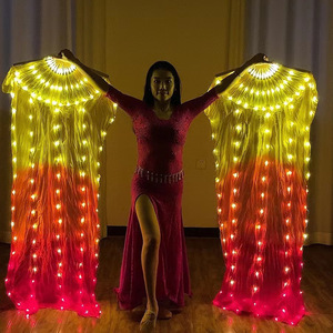 Ventagli e ali fatte a mano per danza del ventre con <span class=keywords><strong>luci</strong></span>, accessori unisex per performance sul palco - Product Image 3