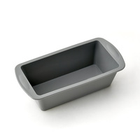 Petit moule à gâteau en silicone gris, résistant aux hautes températures, compatible four, micro-ondes et lave-vaisselle, moule à pain de mie