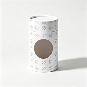 Boîte cylindrique créative en carton pour emballage de grains de café, idéale pour la promotion de marque - Product Image 3