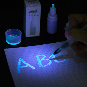 Tinta Invisible UV de 10 ml para Sellos Autoentintables, Escritura de Mensajes Secretos, Tinta Fluorescente Visible Bajo Luz Negra UV - Product Image 2