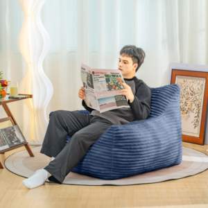 Db Oversized Comfy <b>Velvet</b> Bean Bag <b>Chair</b> With Armrests For Living Room Home Office Lazy Floor Sofa Contemporary Design - Product Image 4