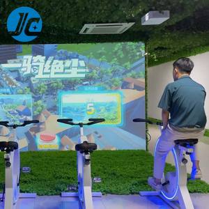 Bicicleta de Ejercicio Interactiva con Proyección, de Acero Inoxidable, Juegos Personalizables, Plegable, Entrenador de Ciclismo Inteligente para Gimnasio en Casa y Estudios de <span class=keywords><strong>Fitness</strong></span> - Product Image 5
