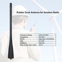 Émetteur RFID UHF 3217 430-470 MHz Antenne en caoutchouc 2,15 dBi pour radio amateur bidirectionnelle