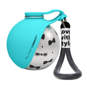 Bouteille d'eau portable en acier inoxydable avec base en silicone pour animaux de compagnie, idéale pour les voyages et les transporteurs d'animaux en extérieur, produit de voyage - Product Image 2