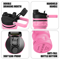 Bouteilles d'eau pliables 760ml Bouteille d'eau de sport portable Bouteilles d'eau en silicone réutilisables pour les sports de voyage