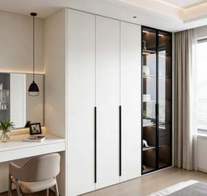 Modern Minimalist Bedroom <b>Wardrobe</b> Set Integrated <b>Wardrobe</b> Desk Tatami Bed With Storage Cabinet Closet Storage Organization - Product Image 1