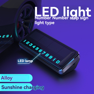 Plaque de numéro de téléphone <span class=keywords><strong>portable</strong></span> <span class=keywords><strong>temporaire</strong></span> pour voiture, recharge solaire, vente chaude, dissimule la confidentialité - Product Image 3