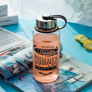 Bán buôn giá rẻ công suất cao thiết kế mới BPA miễn phí sinh thái thân thiện tái chế nước trái cây Thủy Tinh chai nước sữa với Silicone tay áo - Product Image 2