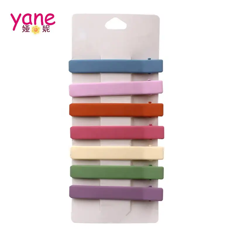 Fashion 7 Color Matte Hairgrip Rectangle Hair Clip Set Marca Dragon Color Hairpin Accessories For Girl