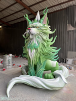 Sculpture d'animal en fibre de verre sur mesure, grande taille, résistante aux UV, réaliste, pour la décoration de jardin et les expositions dans les parcs à thème