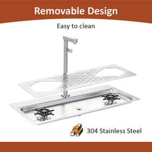 Commercial Stainless Steel Pitcher Rinser High Pressure Cup Washer Faucet Rinse Station for <b>Bar</b> Restaurant - Product Image 3