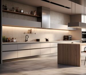 خزائن مطبخ ملونة خشبية كاملة بتصاميم حديثة عالية الجودة من الشركة المصنعة مع خزانة تلفزيون - Product Image 6