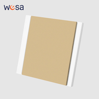 Interruptores y Enchufes de Pared WESA Ultrafinos con Botón Pulsador EU 1/2/3 Vías, Enchufe de Alimentación de 1 Vía, Combinación Libre, Diseño Moderno de Lujo