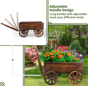 Nouveaux pots à fleurs en <span class=keywords><strong>bois</strong></span> durables et écologiques, style campagnard, taille personnalisable, décoration de jardin d'extérieur pour la culture des fleurs - Product Image 6
