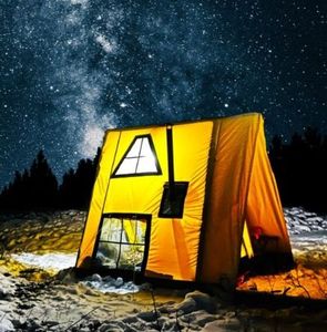 Grande tente gonflable de glamping 9 places pour camping familial en extérieur, tente familiale gonflable imperméable à montage rapide, direct usine - Product Image 3