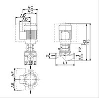 Pompe centrifuge à pipeline monostade TP50-230/4, système de climatisation, pompe en fonte de bronze