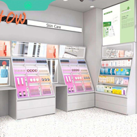 Support d'affichage moderne et écologique à face unique pour parfums, cosmétiques, kiosque mobile pour centre commercial, design d'intérieur de magasin, fonction de rangement