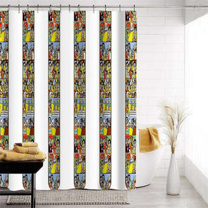Rideau de douche imperméable Saba et <span class=keywords><strong>Telet</strong></span> au design traditionnel éthiopien pour salle de bain - Product Image 1