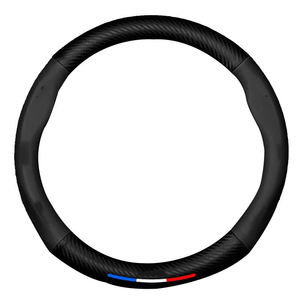 Housse de <span class=keywords><strong>volant</strong></span> de voiture en cuir et fibre de carbone pour Peugeot 3008 5008 <span class=keywords><strong>307</strong></span> 206 508 308 - Product Image 1
