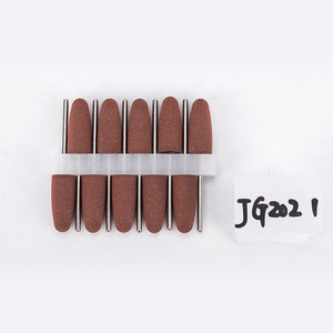 Cabezales de pulido de silicona para pulidor de uñas, 100 unidades, puntas de pulido suaves verdes con eje metálico - Product Image 3