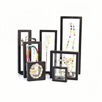 Boîtes de présentation flottantes 7x7cm en PE transparent pour bijoux