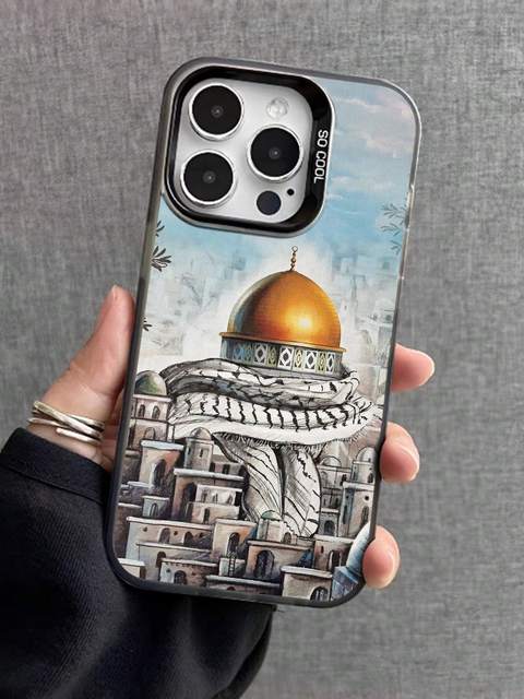 Trendy Patterns Colored Silver Mobile Phone case for iPhone 16 15 17 Pro Max Shell IMD Transparent Back Cover Funda Coque