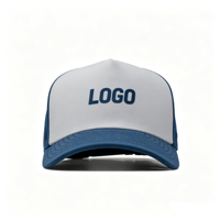 Casquette de baseball structurée en nylon imperméable à 5 panneaux, bicolore, perforée au laser, avec corde de golf, pour le sport et le golf