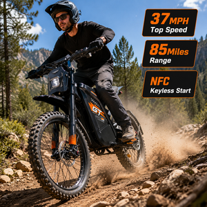 มอเตอร์ไซค์วิบาก EU 2000 Brushless 2000W 48V 30Ah สตาร์ทด้วย NFC ความเร็ว 37 ไมล์ต่อชั่วโมง สำหรับขับขี่ออฟโรด ระบบกันสะเทือนเต็มรูปแบบ คลังสินค้าในสหรัฐอเมริกา จัดส่งรวดเร็ว - Product Image 2