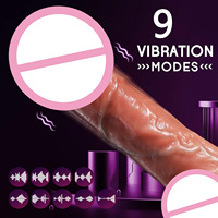 AIERSHA Ferngesteuerter Stoßdildo Sexspielzeug mit Heiz- und Vibrationsfunktion G-Punkt-Stimulation Realistischer Vibrator Dildos
