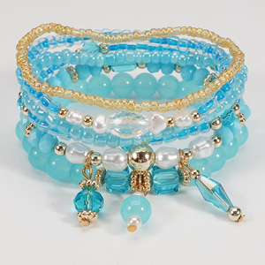 Fashion Beaded <b>Bracelets</b> <b>Set</b> 6Pcs Women's Imitation Pearl Crystal Rhinestone Boho Gift Jewelry 2026 Made in China - Product Image 3