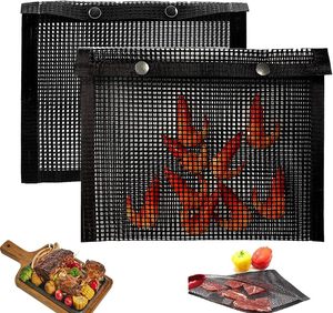 Gadget 2025 New Arrival Bbq <b>Grill</b> <b>Mesh</b> Bag Ptfe Coated <b>Mesh</b> Fabric Barbeque Grilling <b>Mesh</b> Bag - Product Image 1