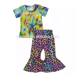 Ropa de Boutique para niños pequeños, verano, Tie-Dye y Cheetah, parte inferior de campana, 2 uds. - Product Image 2