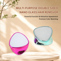 Éliminateur de poils en verre nano 2-en-1, lime à pieds indolore pour le corps et les callosités, exfoliant pour peaux mortes
