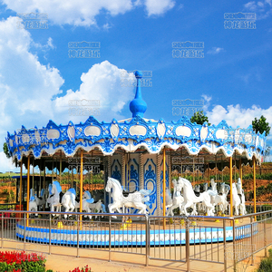 Carrusel Giratorio de Parque de Atracciones con 16/24/32 Asientos de Fibra de Vidrio para Exteriores, Atracción para Centros Comerciales en Venta - Product Image 6