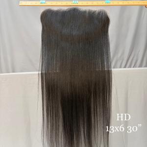 Cabello Humano Virgen Brasileño Liso de Alta Calidad, Súper Suave, con Frontal de Encaje HD de 30 Pulgadas 13x6/13x4 - Product Image 3