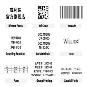 ミニTIJラベル/カード/ペーパープリンターコンベヤーベルト付き高速ポータブル用ロゴ/日付/バッチ印刷 - Product Image 3