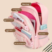 Sac à dos scolaire Kapibala pour enfants avec bretelles réglables, mignon, protection dorsale, pour école primaire, unisexe, CP-CM2, grande capacité, en nylon