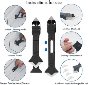 Herramienta de Silicona de Grado Industrial DY-Tiling, Espátula para Calafateo, Herramienta 5 en 1 para Remover Lechada y Sellador, Herramientas de Acabado en Caja - Product Image 5