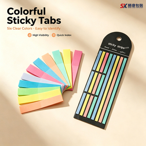 SK Colorful Sticky Tabs 6 Colors High Visibility Memo Pads for Quick Indexing - Product Image 1