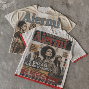 เสื้อยืดโอเวอร์ไซส์สตรีทแวร์พรีเมียมแบบสั่งทำพิเศษ ผ้าคอตตอนหนา 300GSM ลายกราฟิกวินเทจ ทรงบ็อกซี่ ครอป เสื้อยืดผู้ชาย - Product Image 1