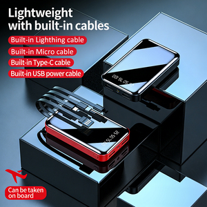 โรงงานขายส่ง พาวเวอร์แบงค์ในตัวพร้อมสายชาร์จ 5000mah 10000mah แบตสำรองมือถือ ชาร์จเร็ว พกพาสะดวก 5000 10000 มิลลิแอมป์ - Product Image 3